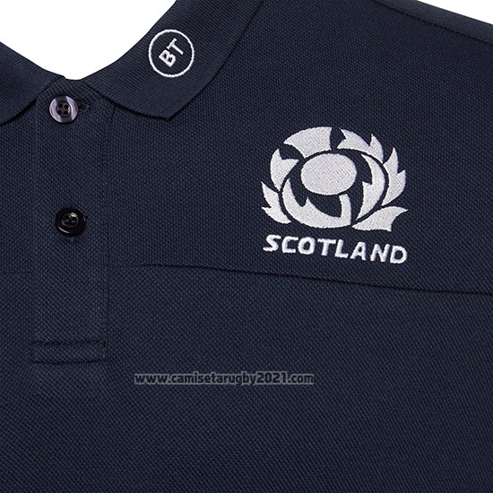 Camiseta Polo Rugby Escocia 2019-2020 Azul